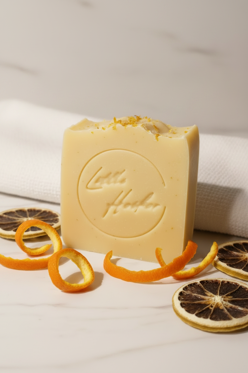 Tallow Solid Bath Soap Bar – Soft Orange